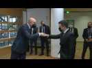 EU Council President Charles Michel meets with Ukrainian President Volodymyr Zelensky
