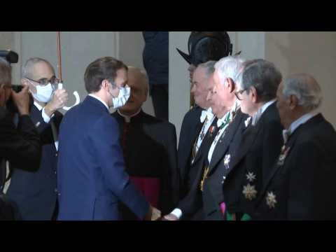 French President Macron arrives at the Vatican to meet Pope Francis