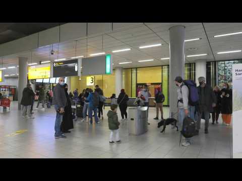 Images at Schiphol Airport after 61 Covid cases detected on South Africa flight
