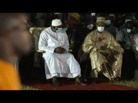 Gambian President Adama Barrow holds last rally for his re-election bid