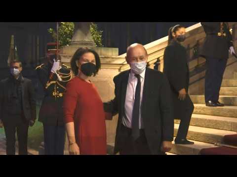 French foreign minister meets with new German counterpart