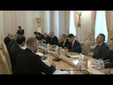 Russian FM Sergei Lavrov meets with his Lebanese counterpart in Moscow
