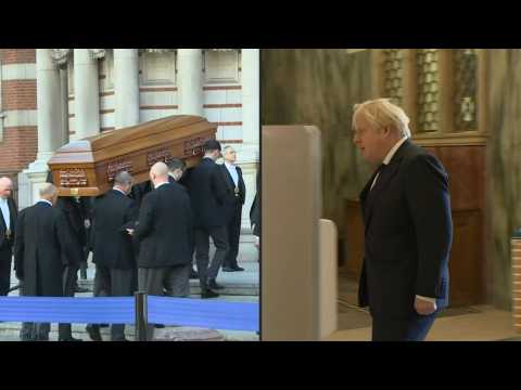 Guests, including Boris Johnson, arrive at Westminster Cathedral to pay tribute to slain UK MP