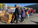 Long line at Massachusetts food bank ahead of Thanksgiving