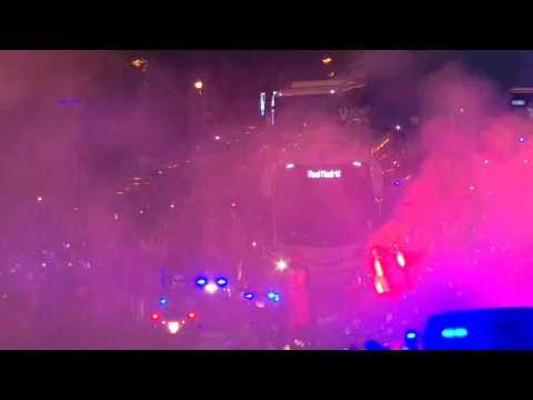 Football: Real Madrid, PSG buses arrive ahead of Champions League clash