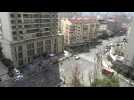 Quiet street scene in Shanghai amid Covid restrictions