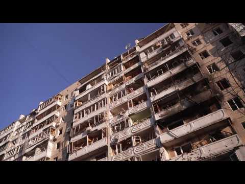 Residential building in western Kyiv damaged after strike
