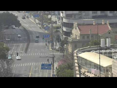 Reduced traffic in Shanghai under Covid restrictions