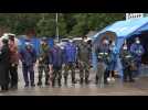 Checkpoint at a village near China plane crash site