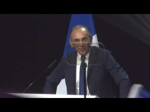 French far-right presidential candidate Zemmour holds final rally