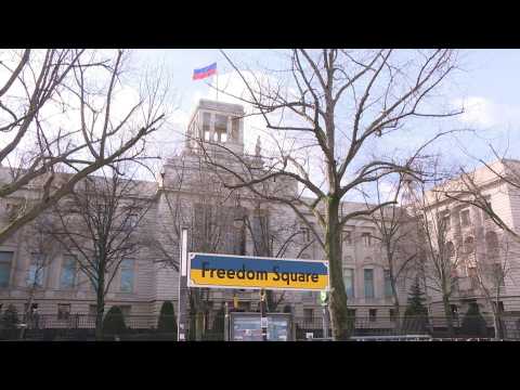 Images of the Russian Embassy in Berlin as Germany expels Russian diplomats