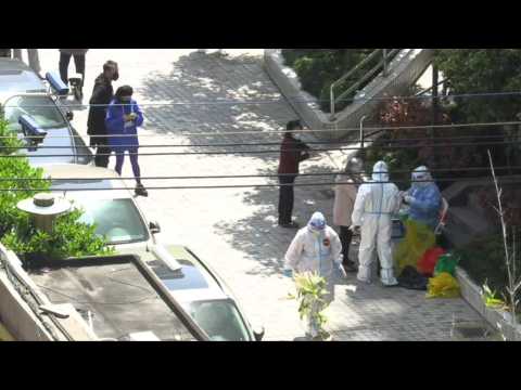 Shanghai residents take Covid tests under lockdown
