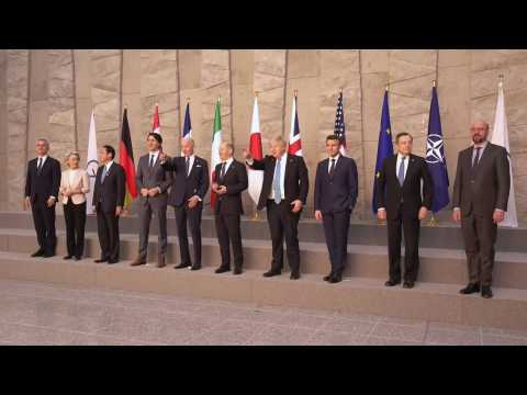 G7 leaders group photo as they meet in Brussels