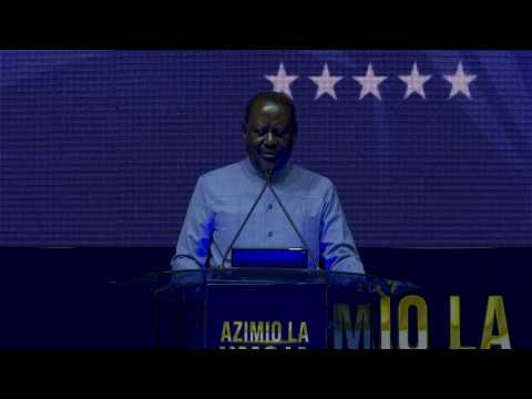 Kenyan presidential hopeful Odinga accepts nomination with 'gratitude' and 'dedication'