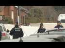 Police at scene where car hit Belgian carnival crowd
