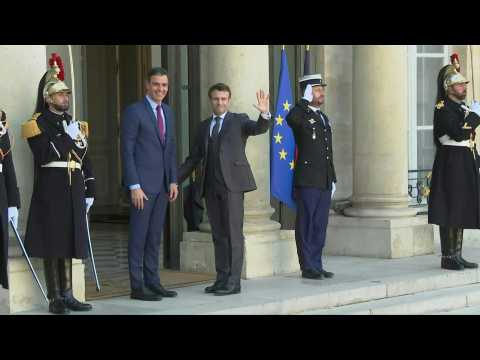 France's Macron meets with Spanish PM Pedro Sanchez