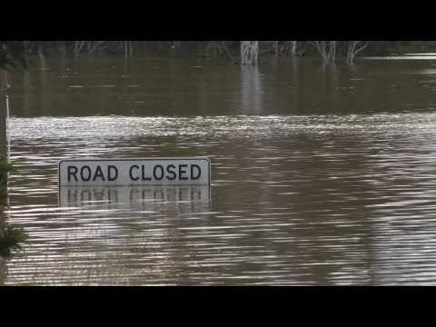 Flooded roads and homes in Sydney suburb