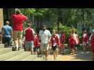 Euro 2020: Denmark fans gather in Baku ahead of quarter-finals