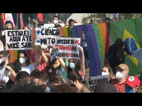 Brazilians protest against Bolsonaro over Covid-19 situation