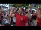 Euro 2020: Belgian fans celebrate Lukaku's goal against Italy