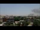 Smoke above Badghis capital as Taliban clashes with Afghan forces