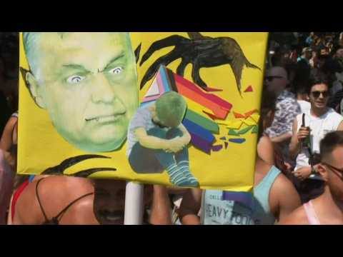 Hundreds attend Budapest Pride march ahead of anti-LGBTQ law referendum