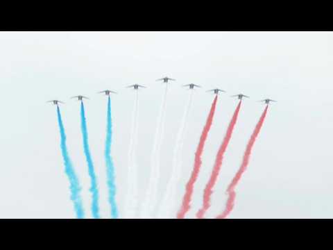 France's Bastille Day parade: jets fly over the Champs-Elysees