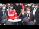 Macron visits factory of railway manufacturer CAF in Pyrénées