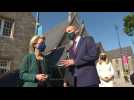 EU chief Ursula von der Leyen is welcomed by Irish PM Micheal Martin