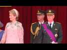 Belgian royal family attends street parade on Belgium's National Day