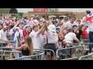 Euro 2020: England fans in Manchester celebrate opener against Italy