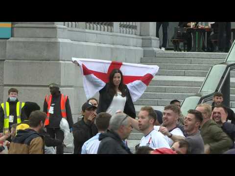 Euro 2020: England fans celebrate Sterling opener against Germany