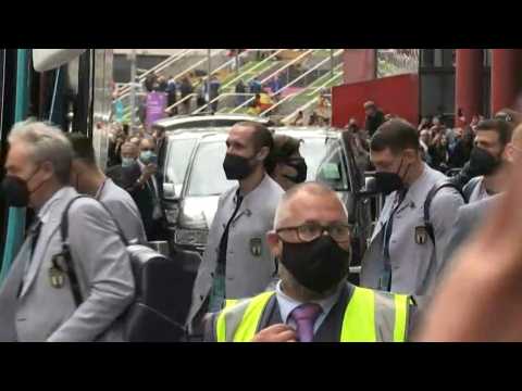 Euro 2020: Italy leave hotel for Wembley Stadium