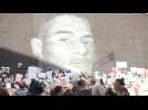 Britain: people gather in front of defaced mural in show of support to Marcus Rashford