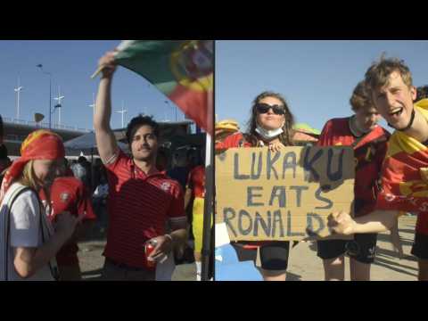 Euro 2020: Eager fans head to stadium for Belgium-Portugal blockbuster