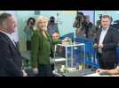 French parliament vote: Marine Le Pen votes in Henin-Beaumont