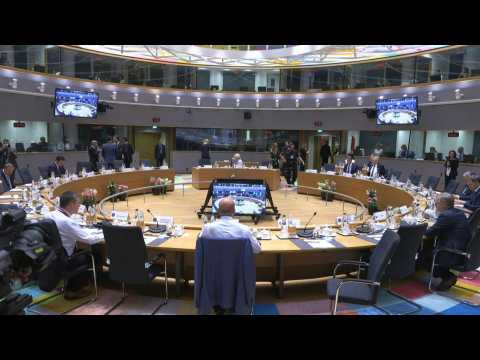 Leaders of 27 countries gather at the roundtable during European Summit