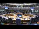 Leaders of 27 countries gather at the roundtable during European Summit