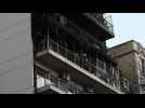 Aftermath of Buenos Aires building fire, at least five dead
