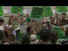 Crowds protest in front of US Supreme Court as it ends constitutional right to abortion