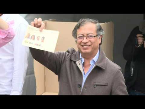 Colombia candidate Petro casts his vote in presidential election runoff