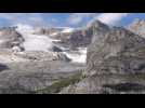 Images of Italian mountain range where rescue operations continue after glacier collapse