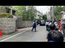Images outside house of deceased Japanese former PM Shinzo Abe