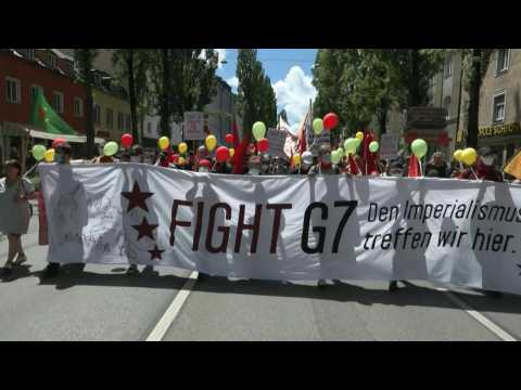 Thousands protest against the G7 summit in Munich