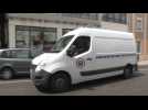 Police van carrying Frenchman on trial for student's killing arrives in court