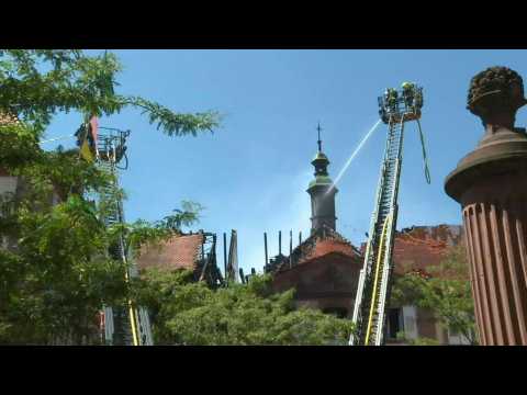Firefighters battle blaze at old people's home in eastern France