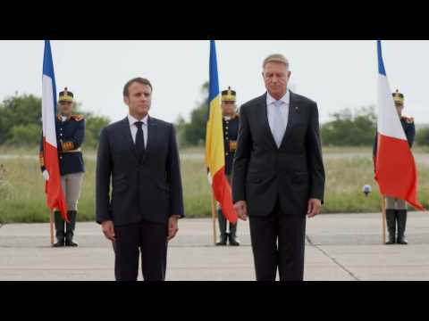 France's Macron meets Romanian President Iohannis before visiting NATO base