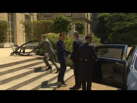 French President Emmanuel Macron welcomes NATO chief in Paris