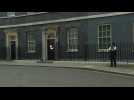 Scene outside Downing Street after two cabinet ministers resign