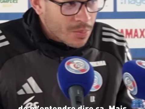 Liam Rosenior (Racing de Strasbourg) avant la réception de Toulouse